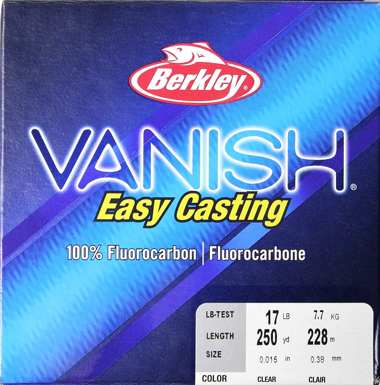 Berkley Vanish 100% Fluorocarbon Line Clear 250 yards – Ultimate Fishing  and Outdoors