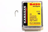 Kamasan Fly Hooks B420 Qty 25 Ideal For Caddis Nymphs, Glow Bugs