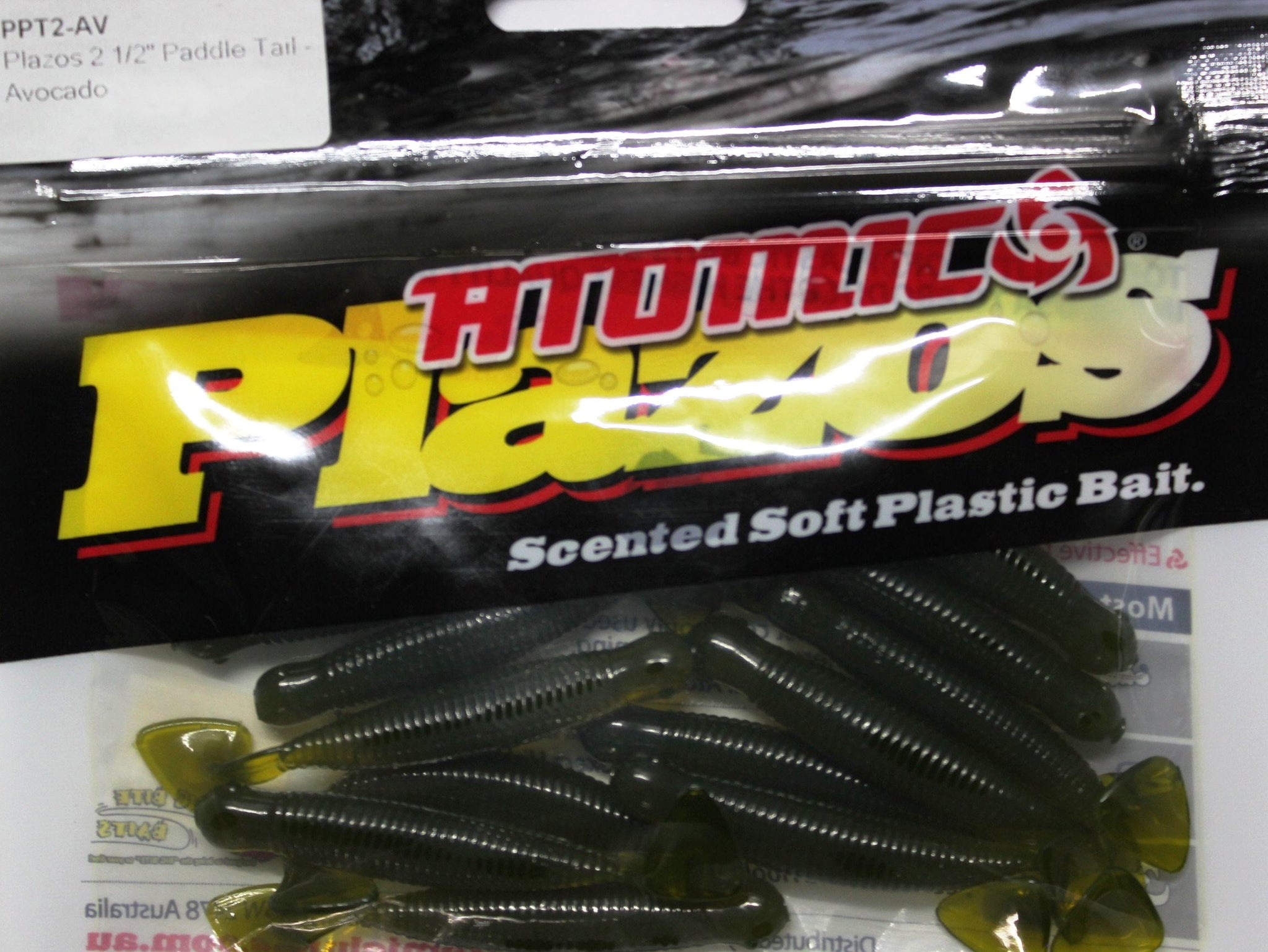 Atomic Plazos Scented Soft Plastic Bait 2 1/2 and 3 1/4 Paddle