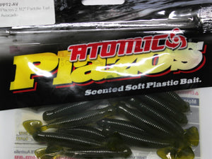 Atomic Plazos Scented Soft Plastic Bait 2 1/2" and 3 1/4" Paddle Tail