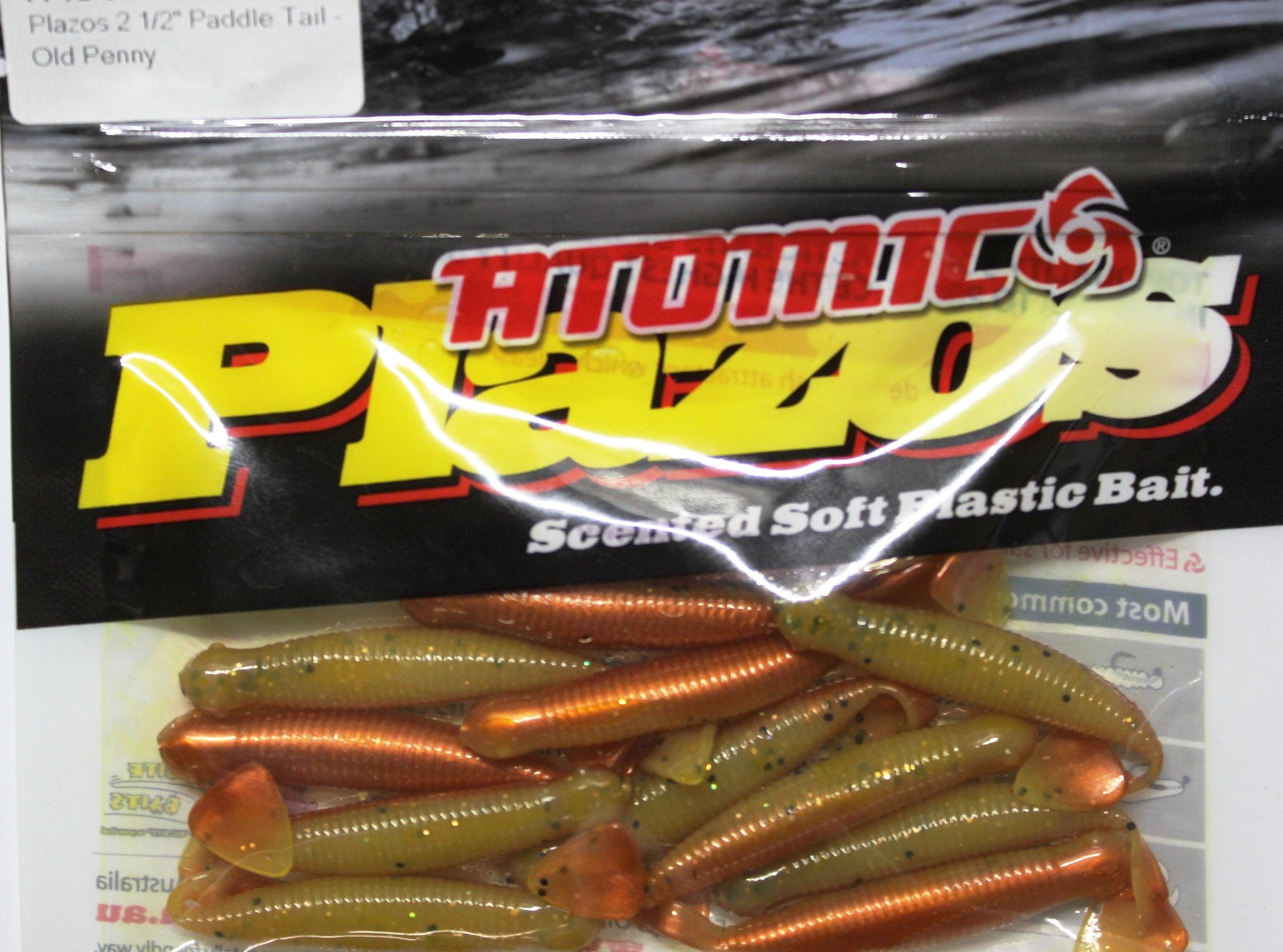 Atomic Plazos Scented Soft Plastic Bait 2 1/2 and 3 1/4 Paddle