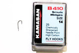 Kamasan Fly Hooks B410 Qty 25 Ideal For small Dry Flies