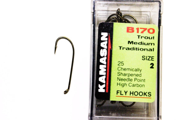 Kamasan Fly Hooks B170 Qty 25 for Nymphs and Wets