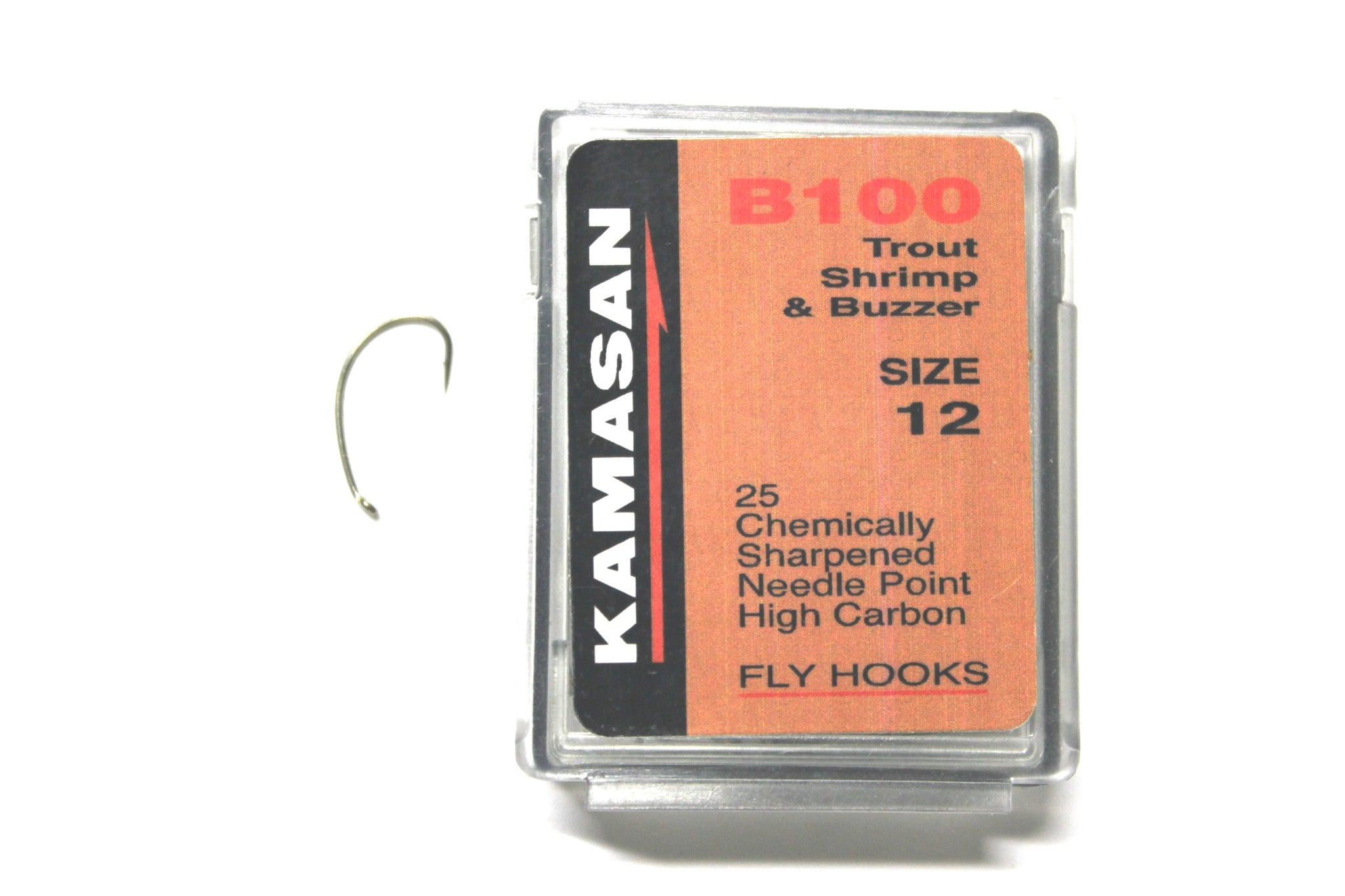 Kamasan Fly Hooks B100 size 16 Qty 25 for Trout, Shrimp and Buzzer –  Ultimate Fishing and Outdoors